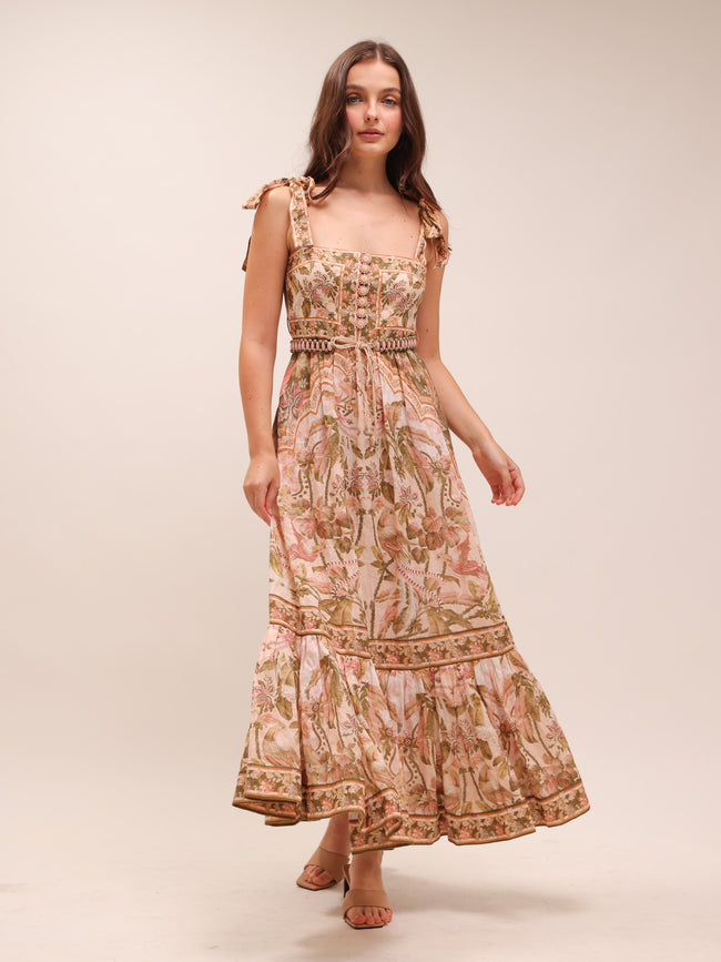 Lyre Bird Picnic Dress Print