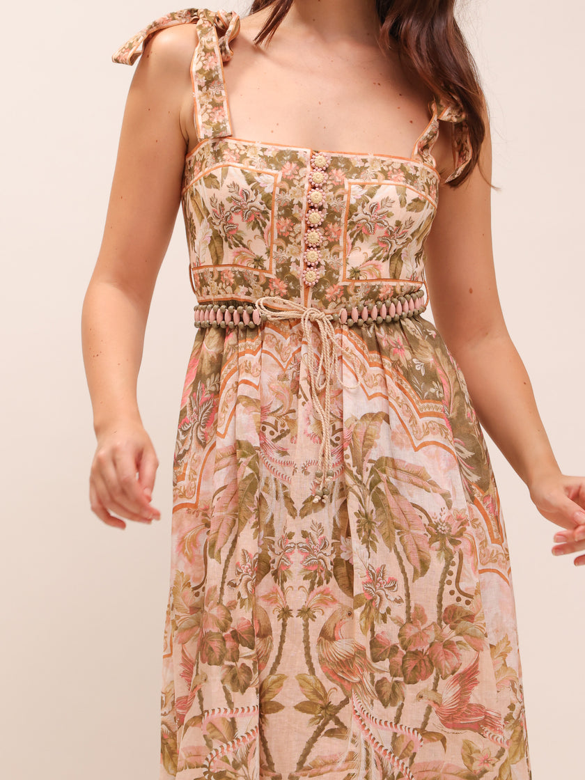 Lyre Bird Picnic Dress Print
