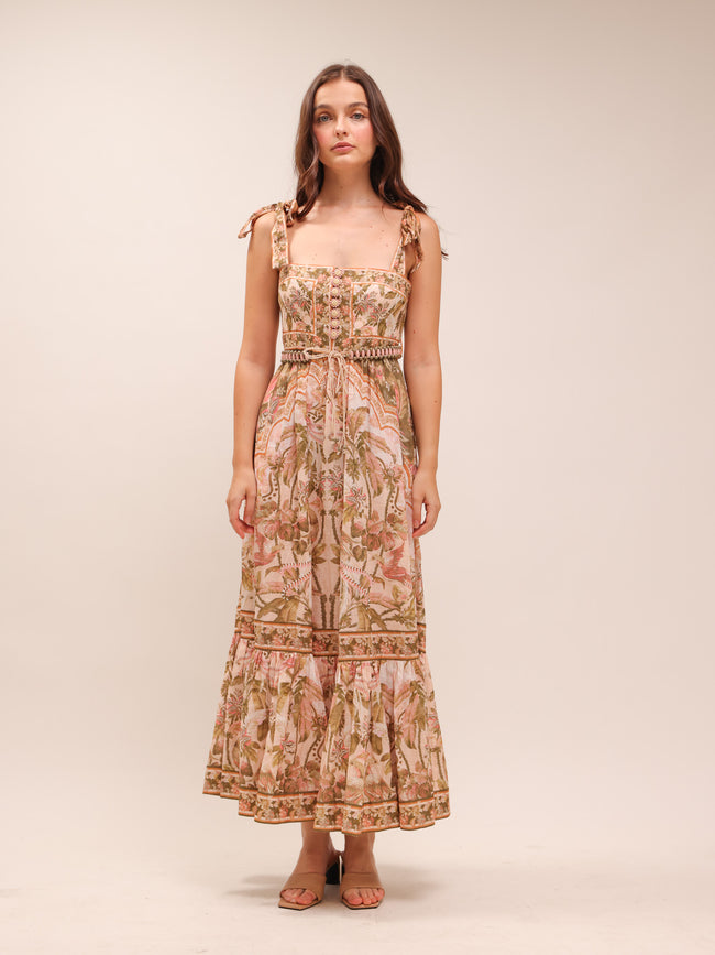 Lyre Bird Picnic Dress Print