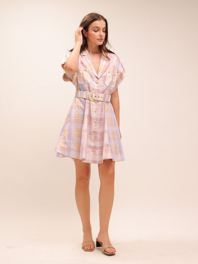 Dancer Spliced Mini Dress