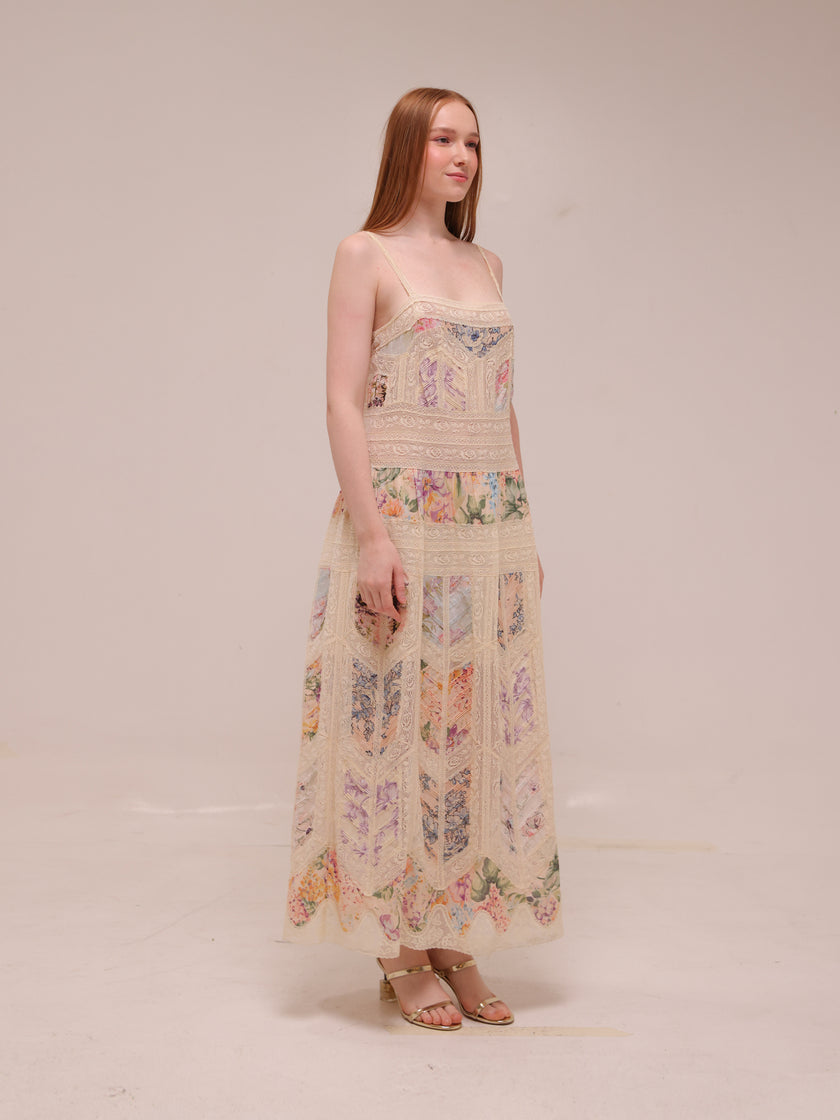 Halliday Lace-trimmed Midi Slip Dress