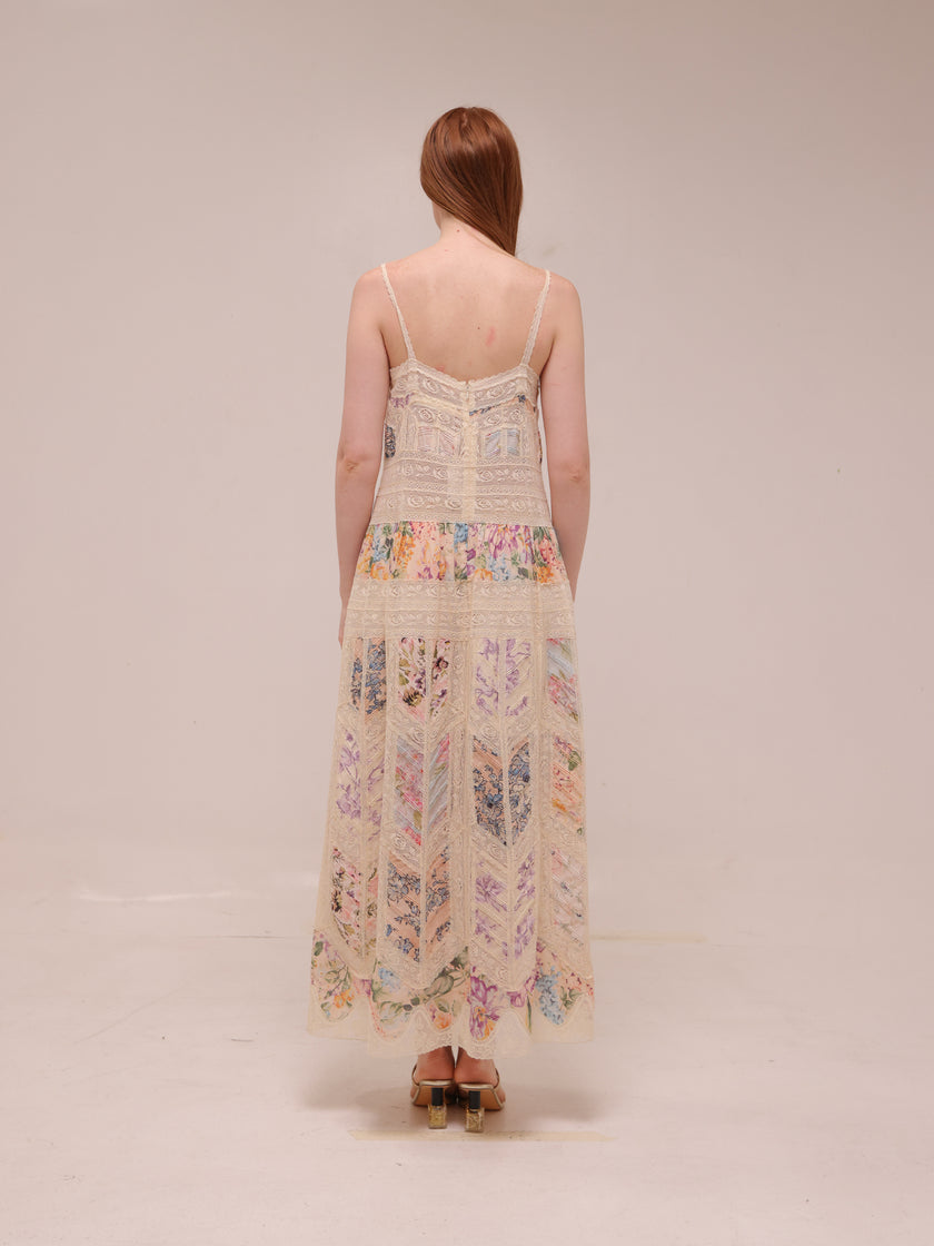 Halliday Lace-trimmed Midi Slip Dress