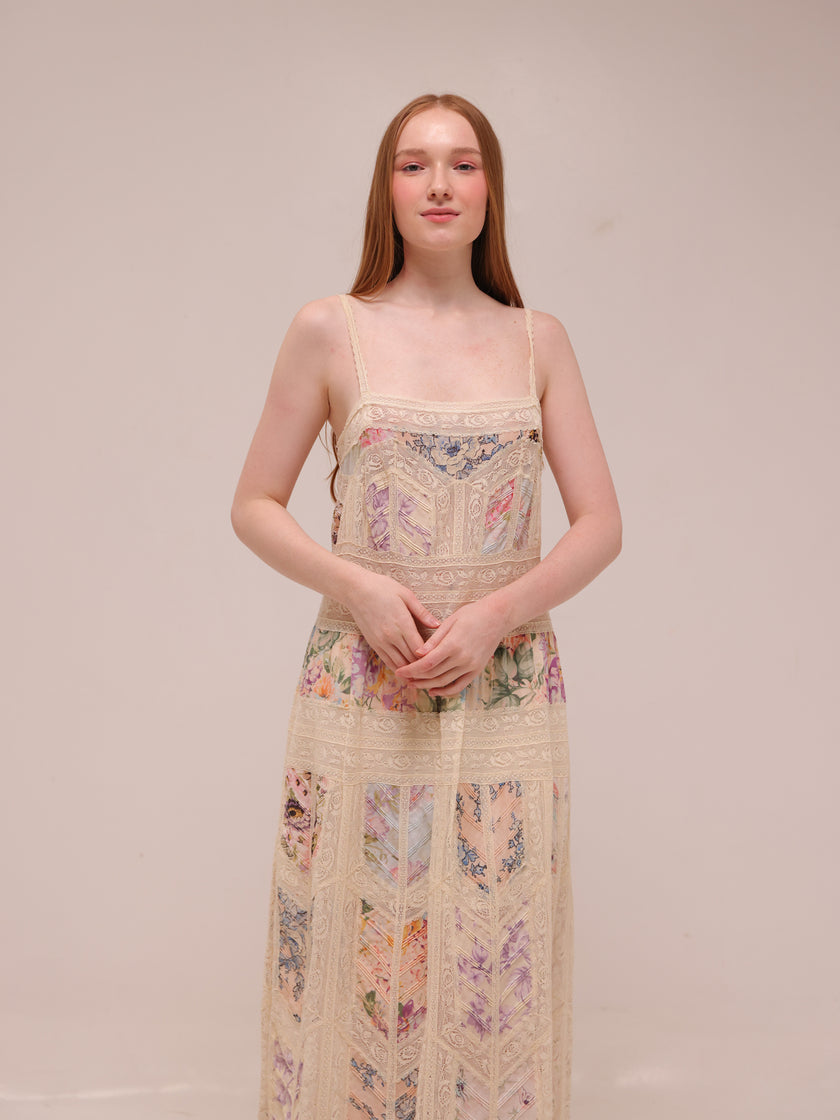 Halliday Lace-trimmed Midi Slip Dress