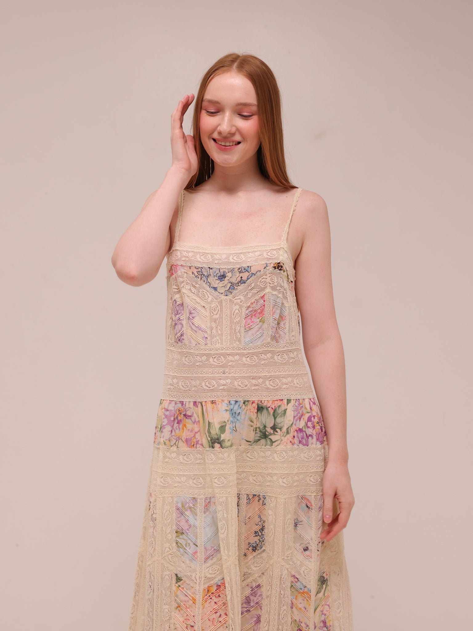 Halliday Lace-trimmed Midi Slip Dress