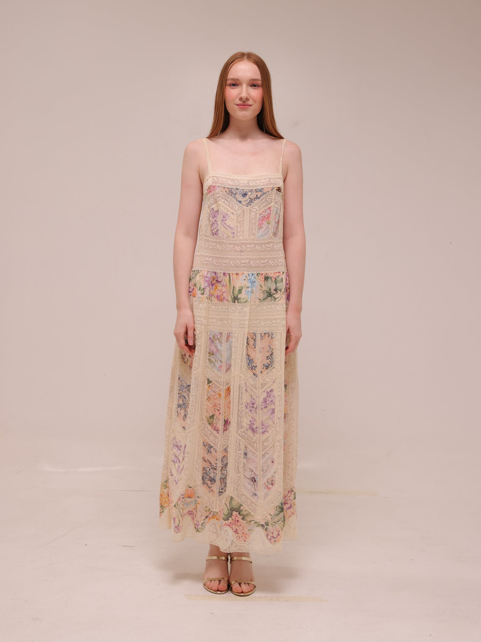 Halliday Lace-trimmed Midi Slip Dress