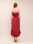 Silk Polka Dot Tie-Waist Dress