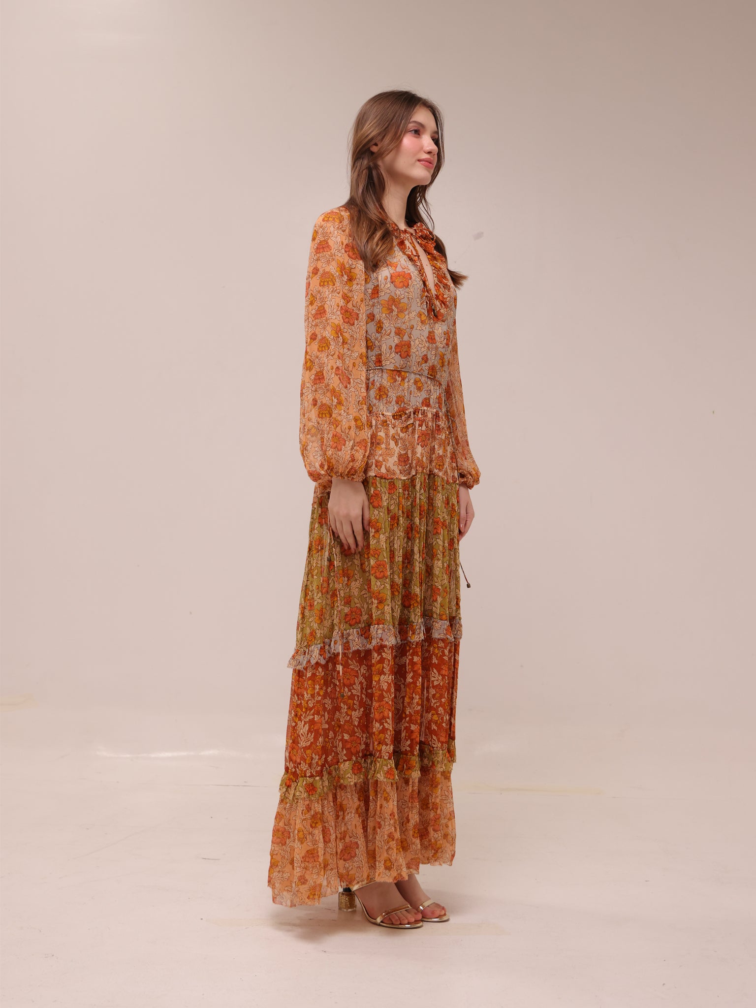 Andie Tiered Georgette Maxi Dress