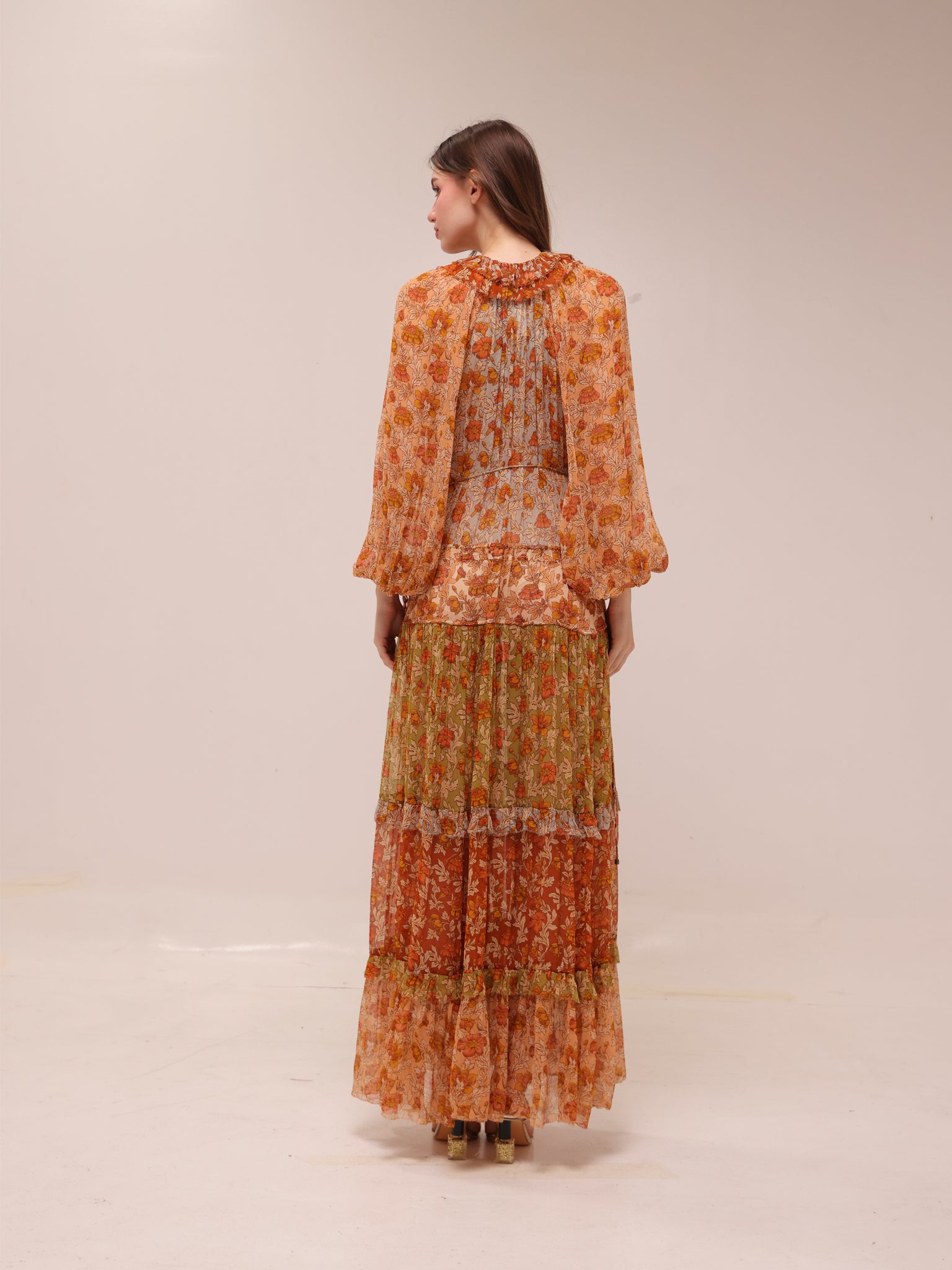 Andie Tiered Georgette Maxi Dress