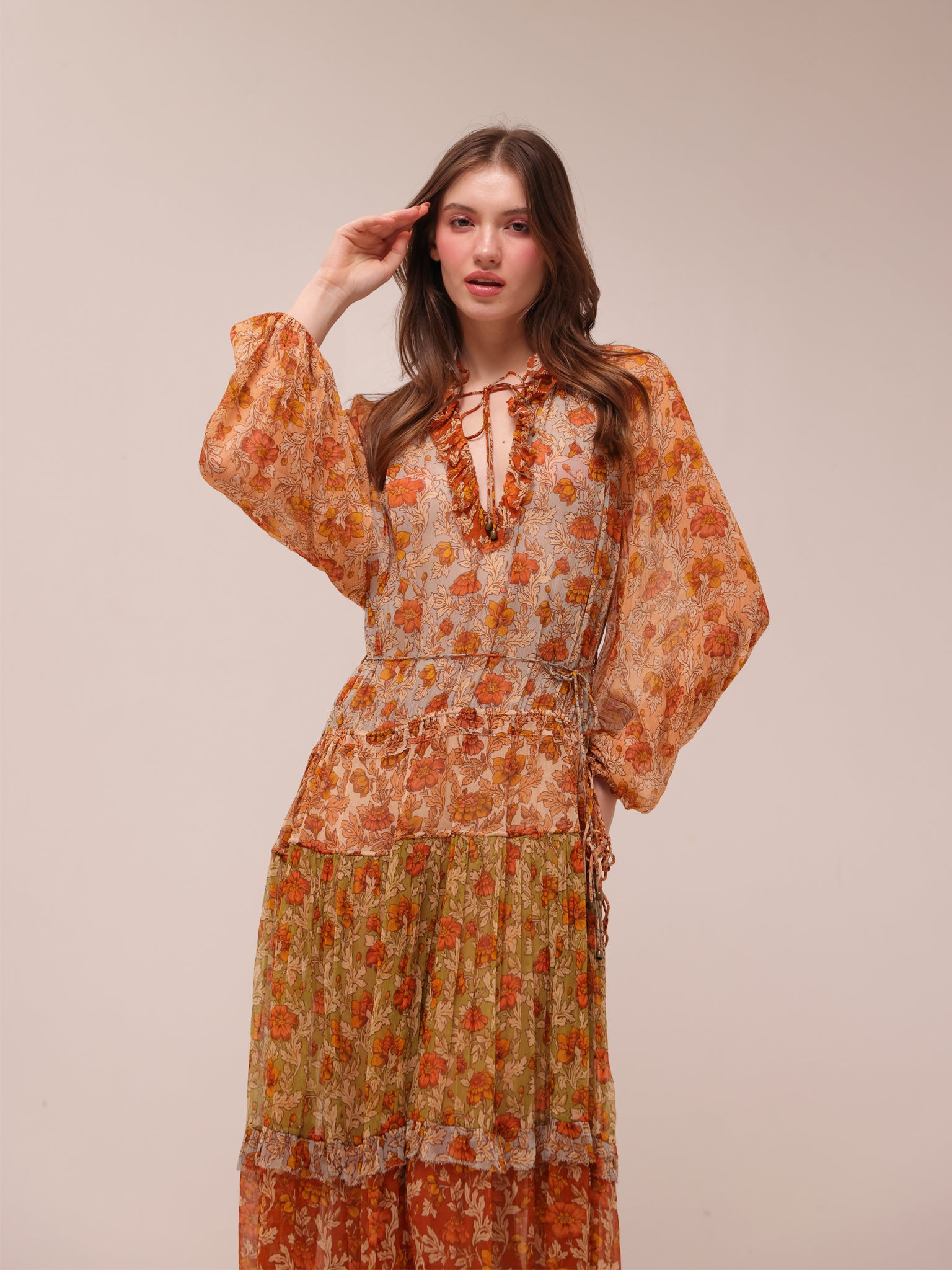 Andie Tiered Georgette Maxi Dress
