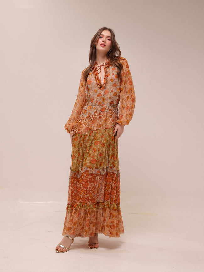 Andie Tiered Georgette Maxi Dress