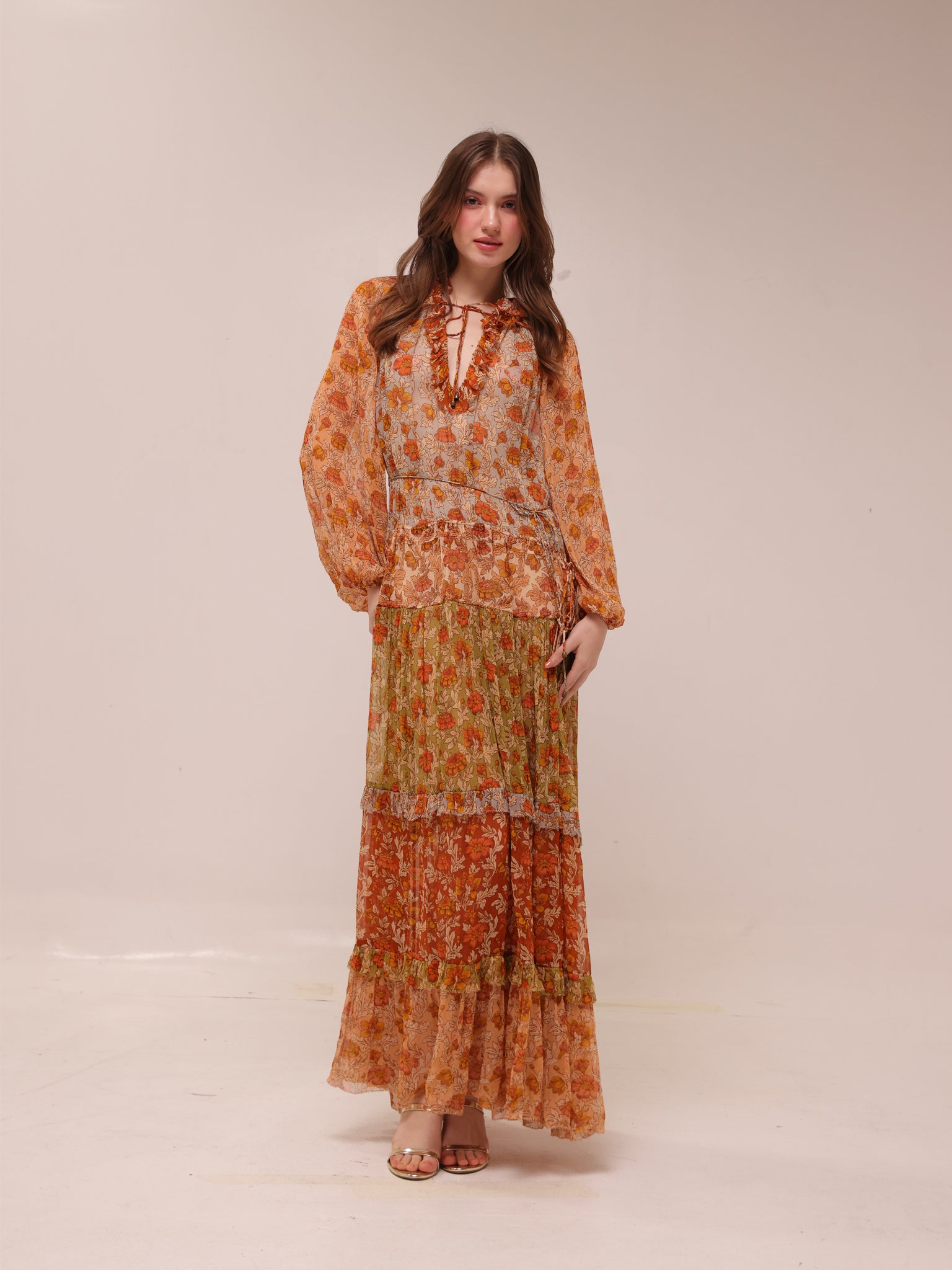 Andie Tiered Georgette Maxi Dress