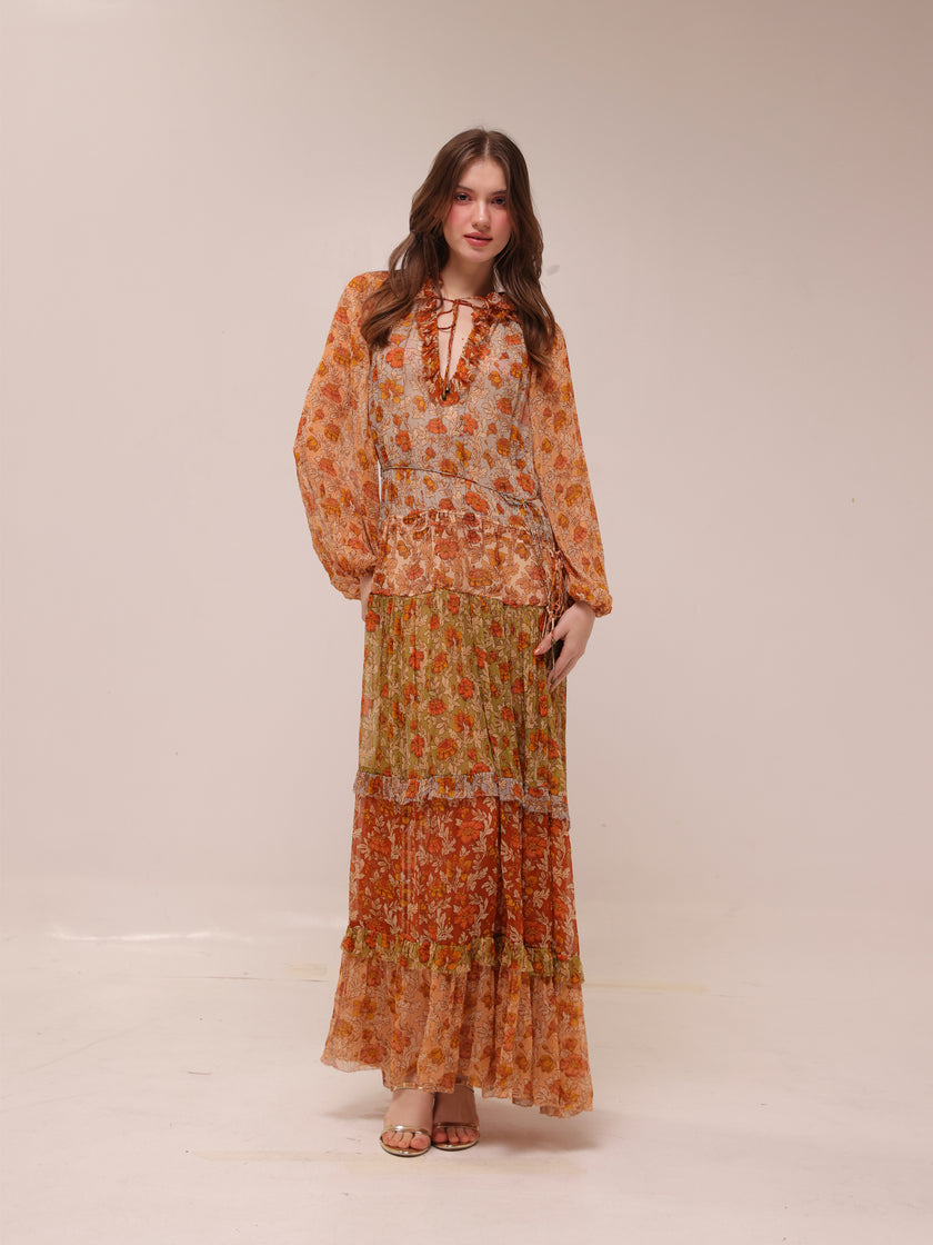 Andie Tiered Georgette Maxi Dress