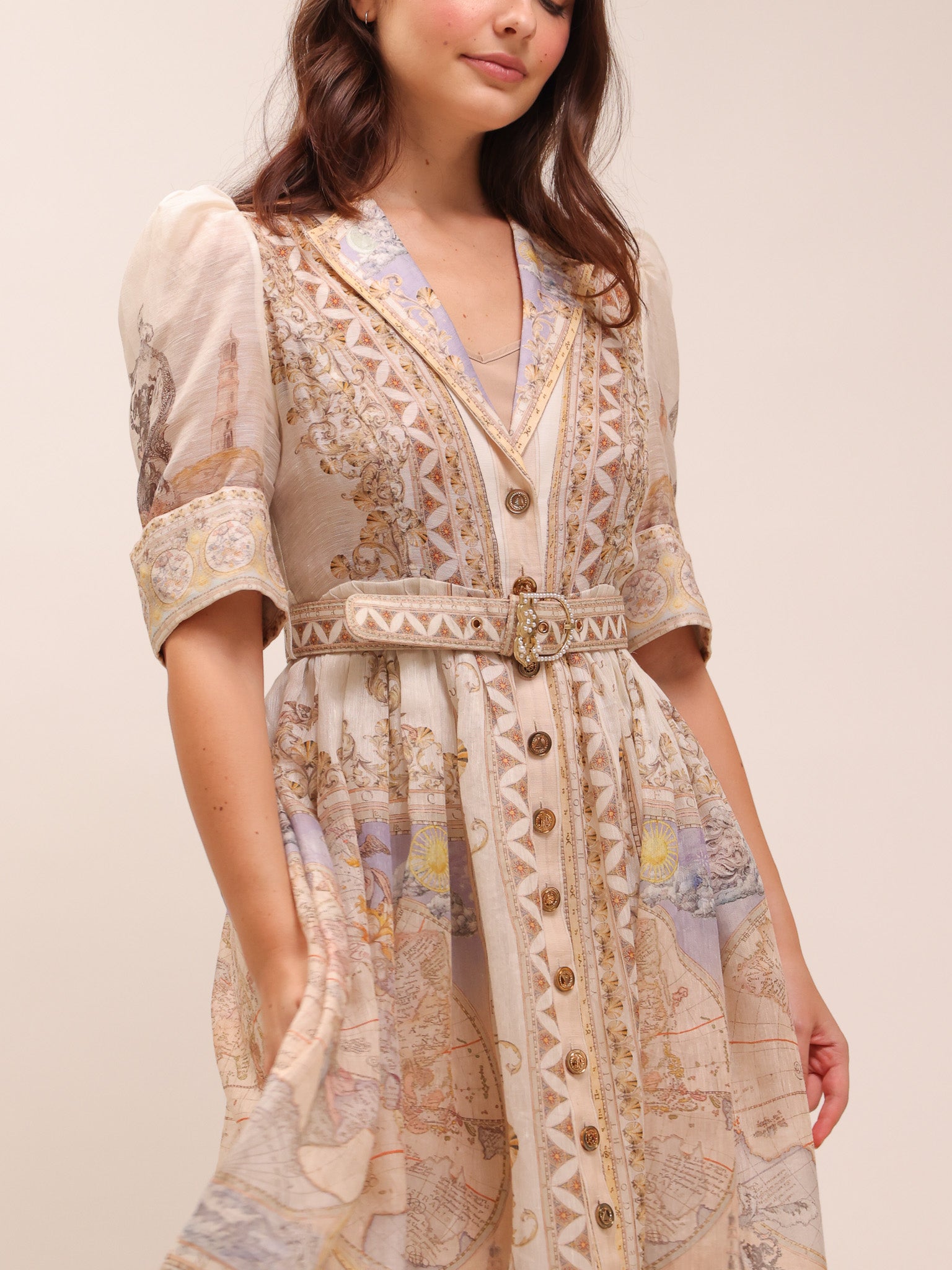 High Tide Linen-Blend Shirt Dress