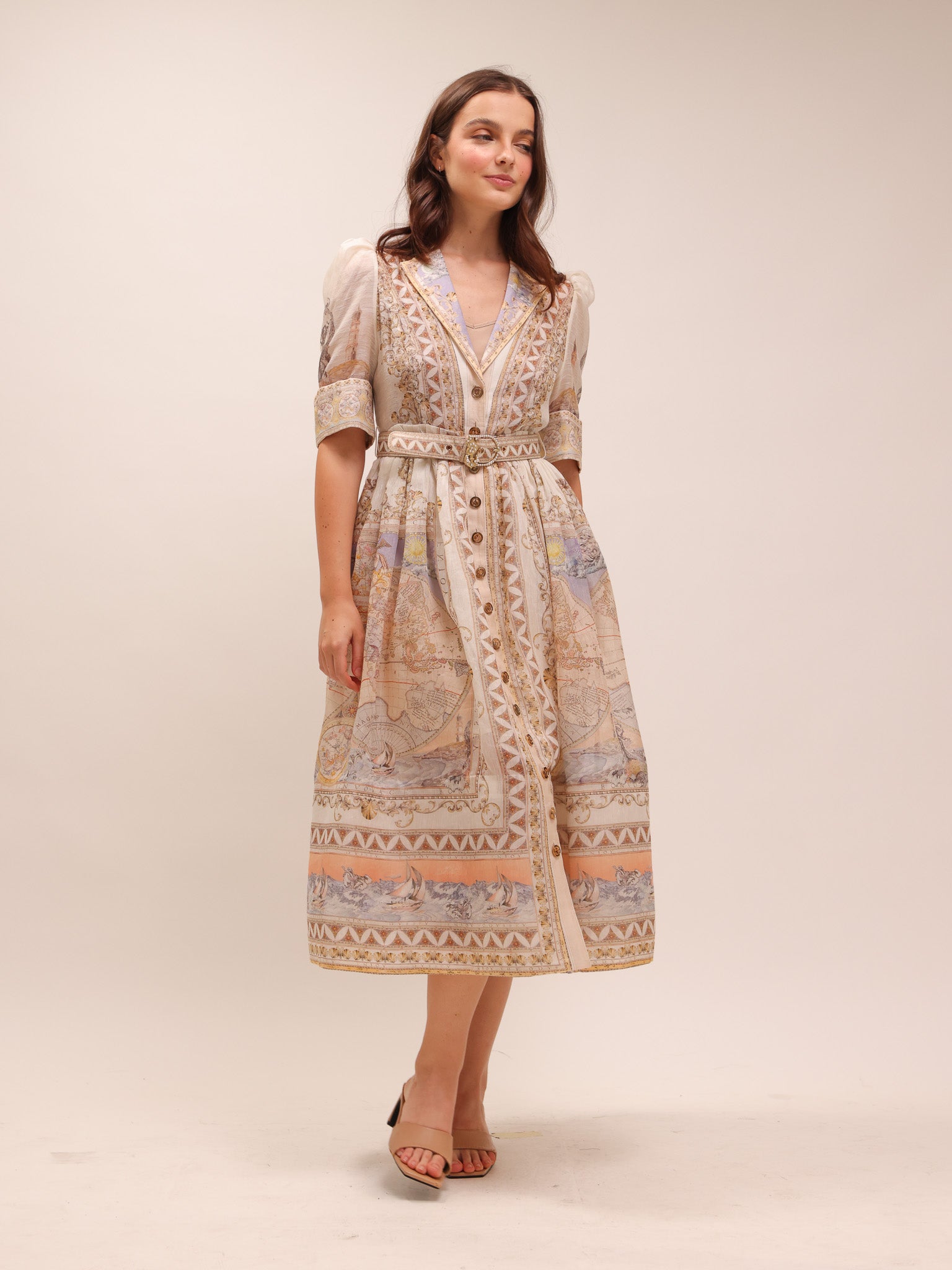 High Tide Linen-Blend Shirt Dress