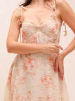 Rosalie Floral Corset Midi Dress