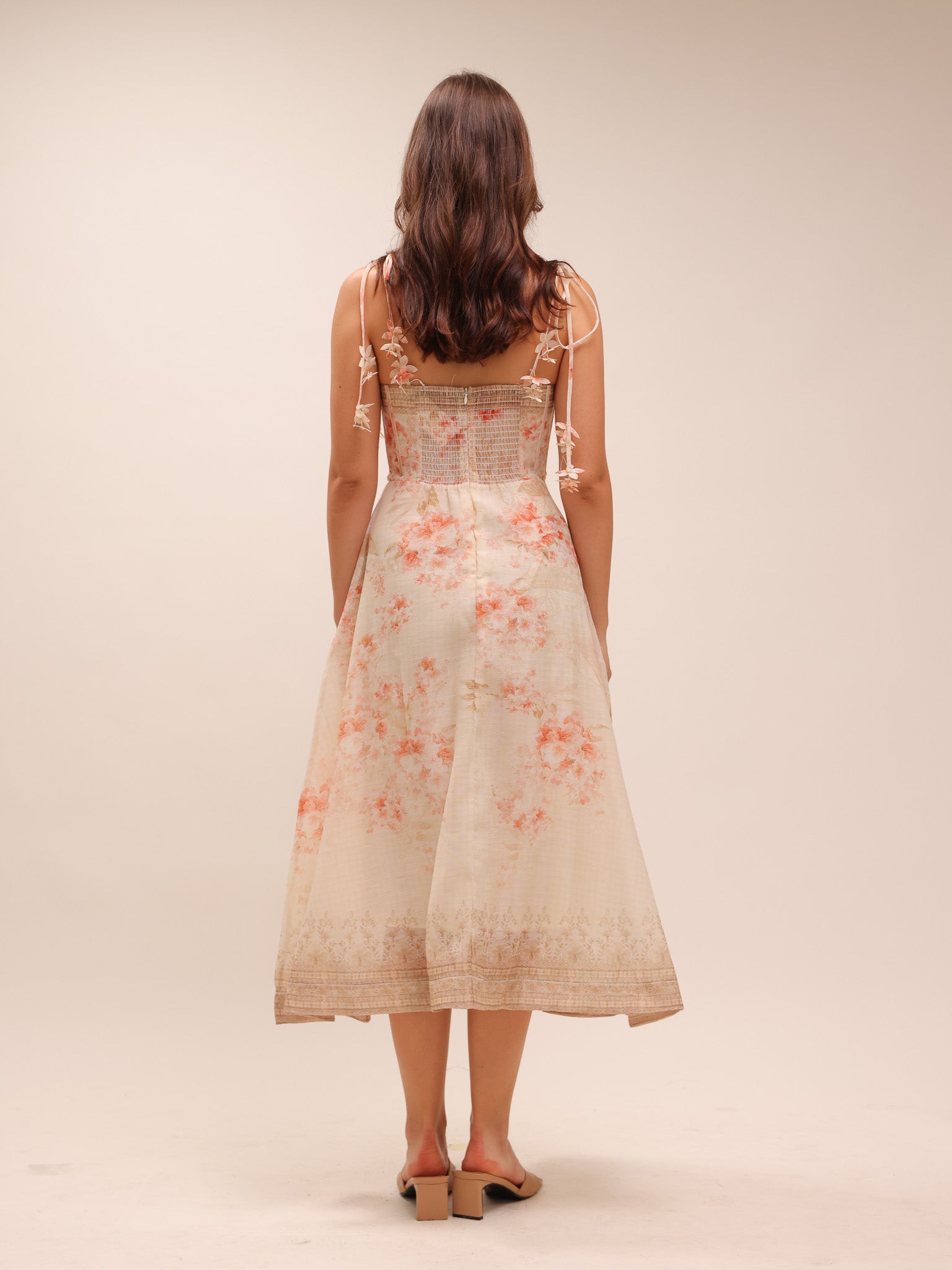 Rosalie Floral Corset Midi Dress