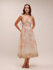 Rosalie Floral Corset Midi Dress
