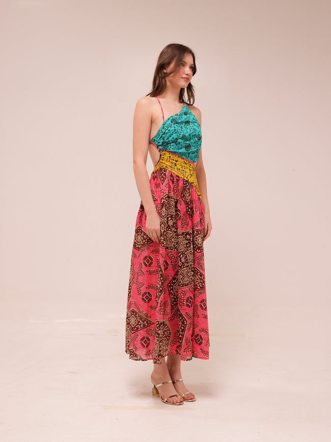 Lulu Asymmetric Ruched Dress