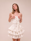 Strapless Ruffle Mini Dress