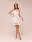 Strapless Ruffle Mini Dress