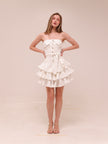 Strapless Ruffle Mini Dress