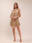 Chintz Floral Flared-Hem Mini Dress