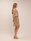 Chintz Floral Flared-Hem Mini Dress