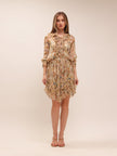 Chintz Floral Flared-Hem Mini Dress