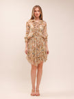 Chintz Floral Flared-Hem Mini Dress