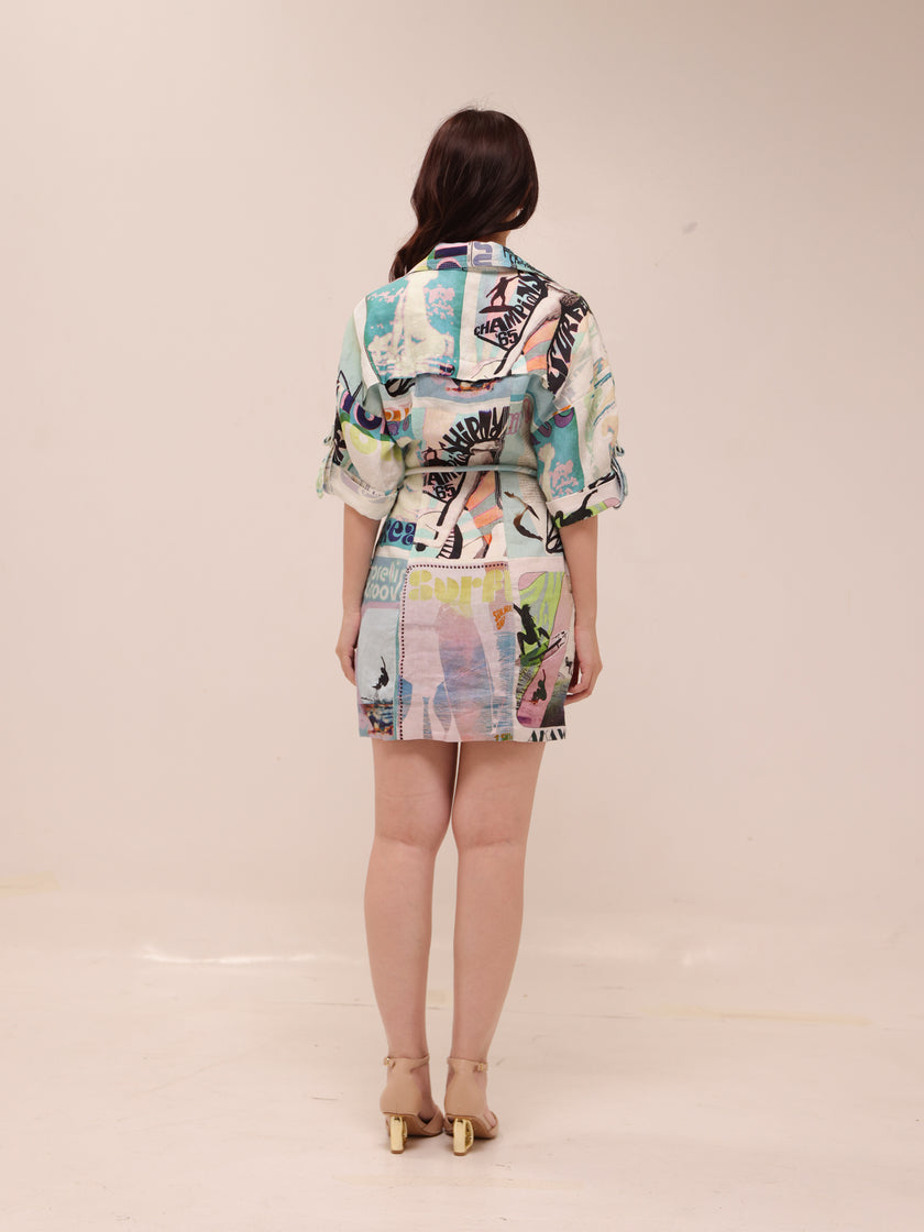 Glassy Safari Mini Dress