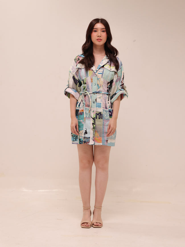 Glassy Safari Mini Dress