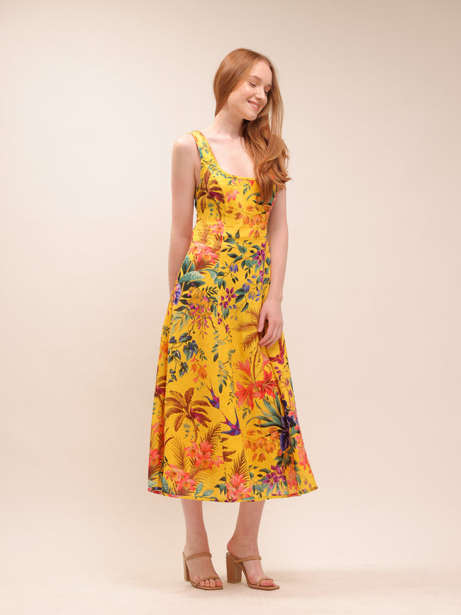 Tropicana Cut Out Midi Dress