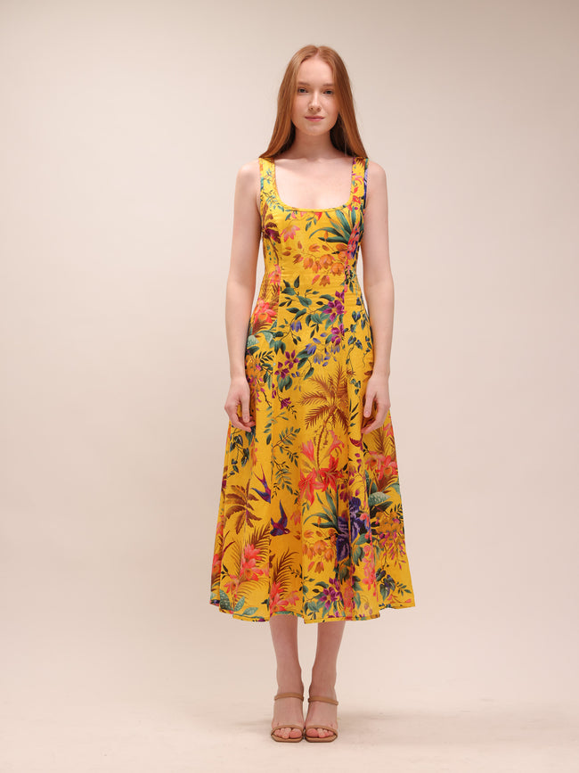 Tropicana Cut Out Midi Dress