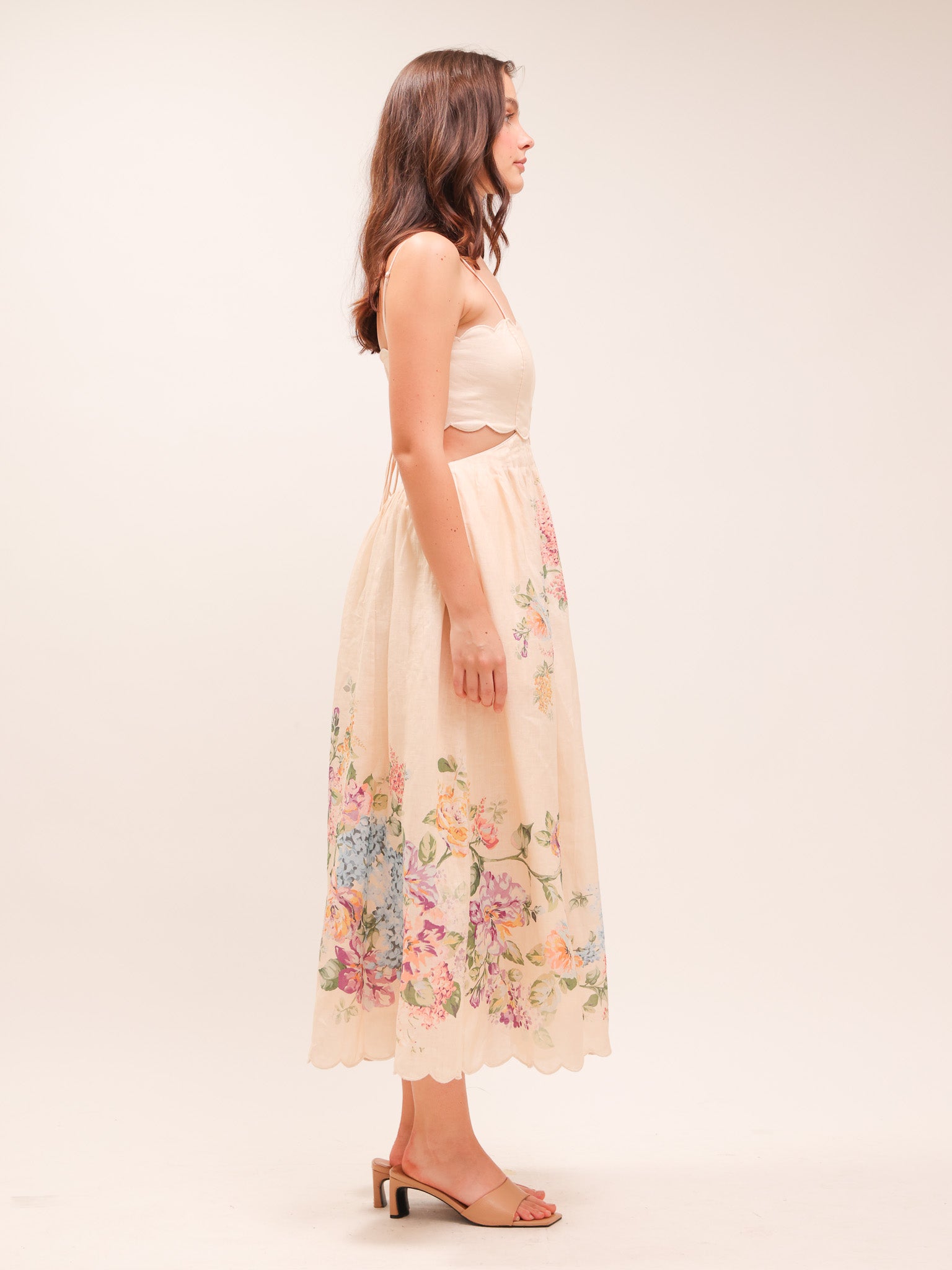 Halliday Scallop Midi Dress