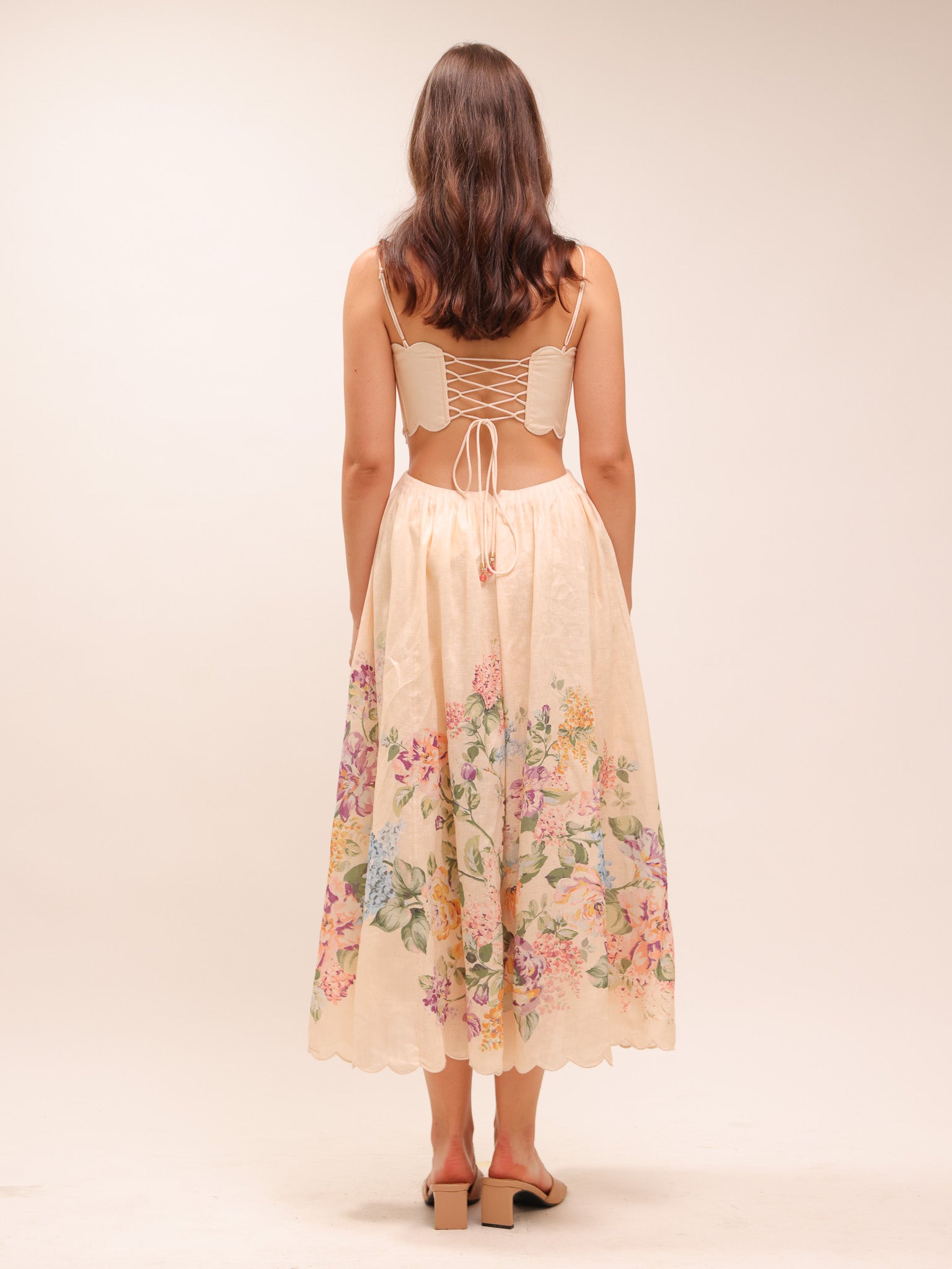 Halliday Scallop Midi Dress