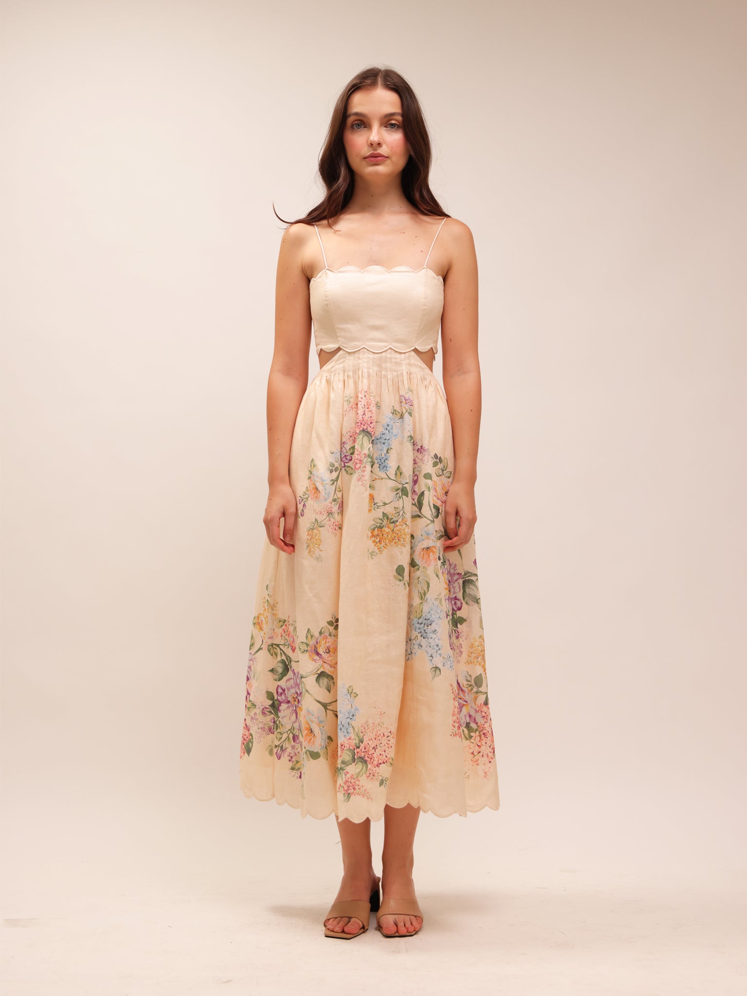 Halliday Scallop Midi Dress