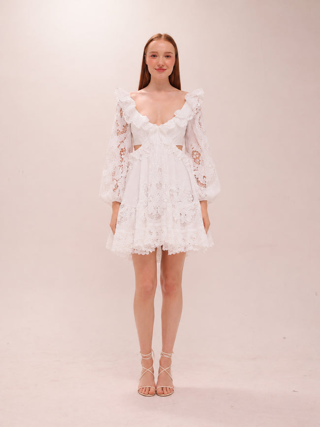 Lulu Scallop Mini Dress