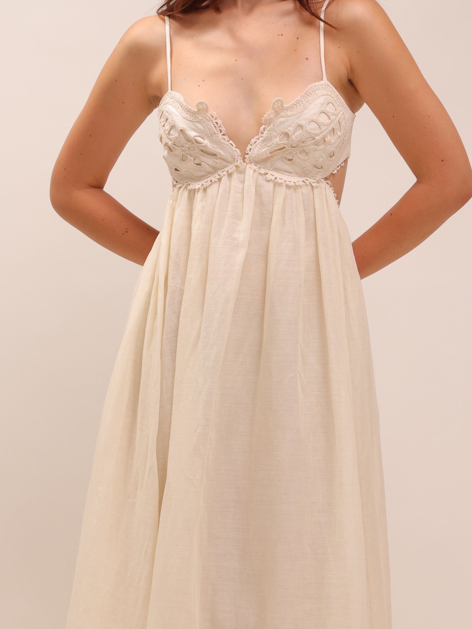 Coco Embroidered Ramie Maxi Dress