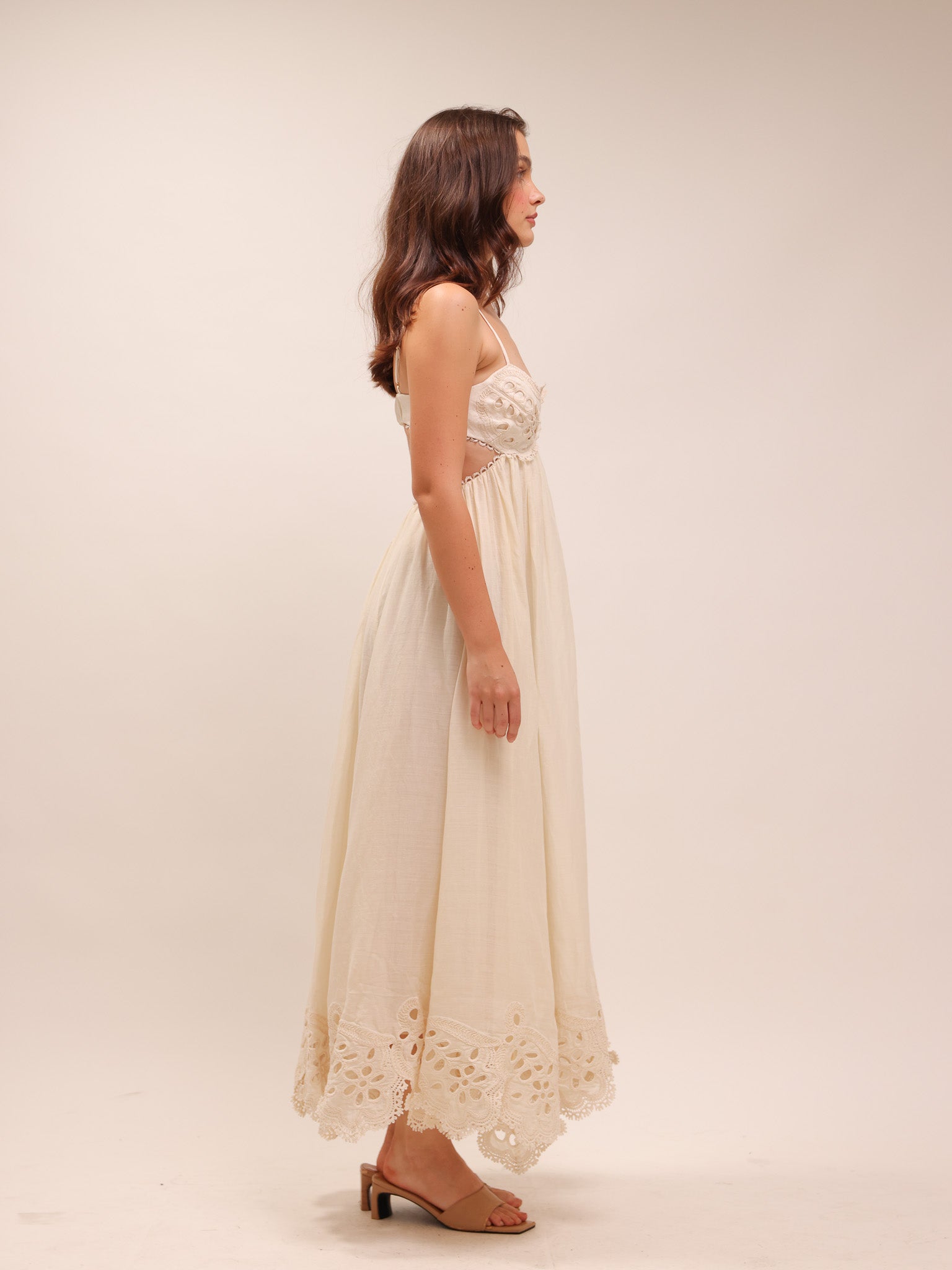 Coco Embroidered Ramie Maxi Dress