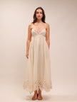 Coco Embroidered Ramie Maxi Dress