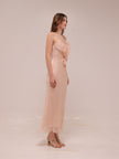 Ruffled Midi Slip Dress