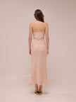 Ruffled Midi Slip Dress