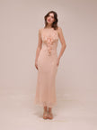 Ruffled Midi Slip Dress