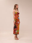 Fruit Print Maxi Dress