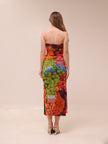 Fruit Print Maxi Dress