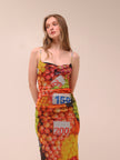 Fruit Print Maxi Dress