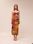 Fruit Print Maxi Dress