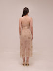 Shimmering Ruffled Midi Dress
