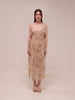 Shimmering Ruffled Midi Dress