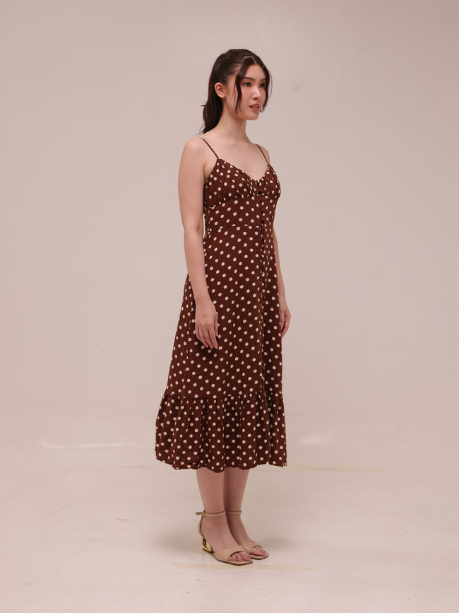 Brown Polka dress